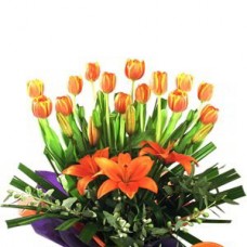 Tulips and Asiatic Lily Arrangement 