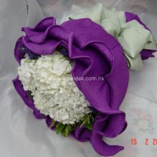 Pure White Hydrangea Round Bouquet